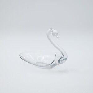 Duncan Miller Crystal Swan Dish Pall Mall Line Vintage Bon Bon Bowl Clear Glass